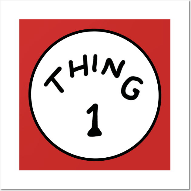 Thing 1 siblings couple matching Wall Art by Bookishandgeeky